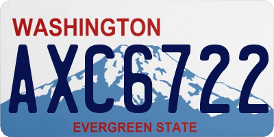 WA license plate AXC6722