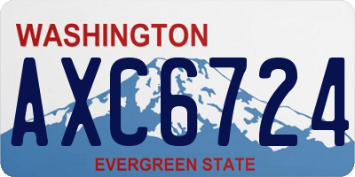 WA license plate AXC6724
