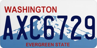 WA license plate AXC6729