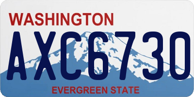 WA license plate AXC6730