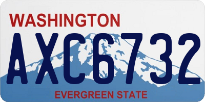 WA license plate AXC6732