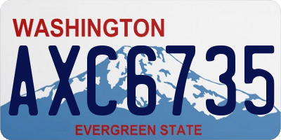 WA license plate AXC6735