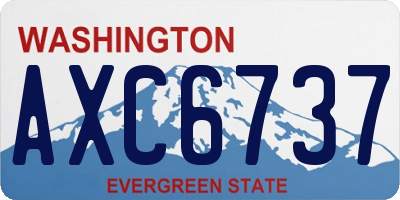 WA license plate AXC6737