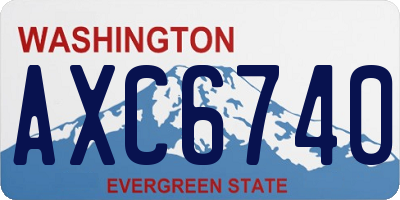 WA license plate AXC6740