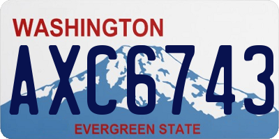 WA license plate AXC6743