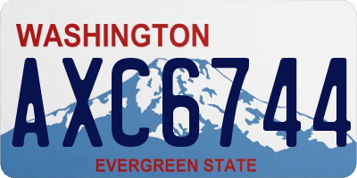 WA license plate AXC6744