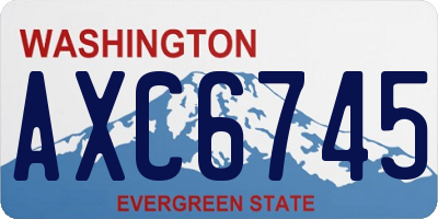 WA license plate AXC6745