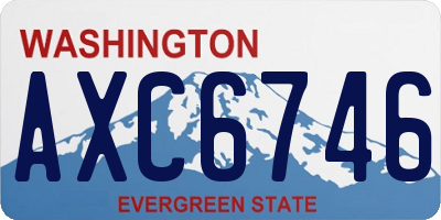 WA license plate AXC6746