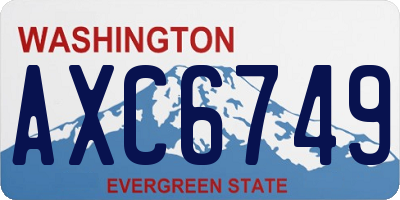 WA license plate AXC6749