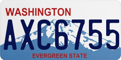 WA license plate AXC6755