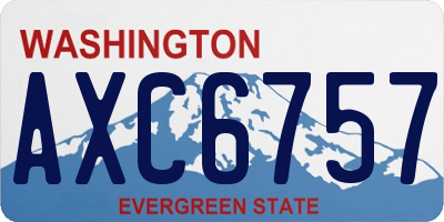 WA license plate AXC6757