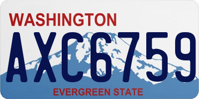 WA license plate AXC6759