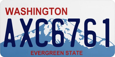 WA license plate AXC6761