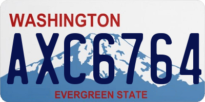 WA license plate AXC6764