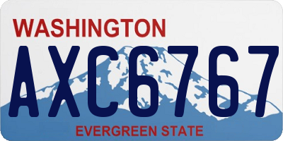 WA license plate AXC6767