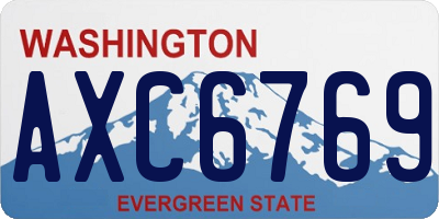 WA license plate AXC6769