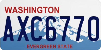 WA license plate AXC6770
