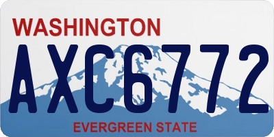 WA license plate AXC6772