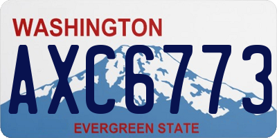 WA license plate AXC6773