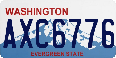 WA license plate AXC6776