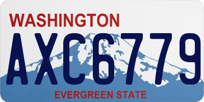 WA license plate AXC6779