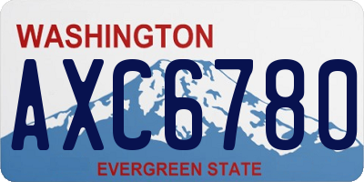 WA license plate AXC6780