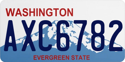 WA license plate AXC6782