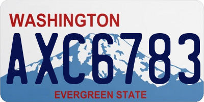 WA license plate AXC6783