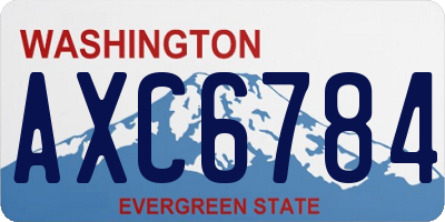 WA license plate AXC6784