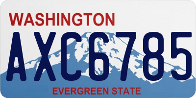 WA license plate AXC6785