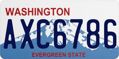 WA license plate AXC6786