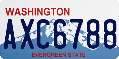 WA license plate AXC6788