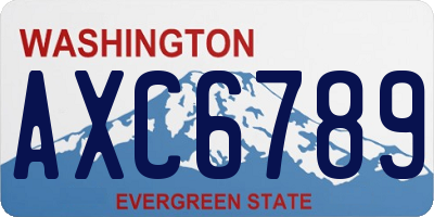 WA license plate AXC6789