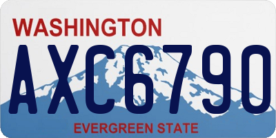 WA license plate AXC6790
