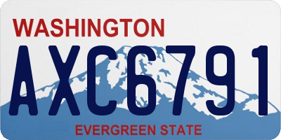 WA license plate AXC6791