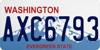 WA license plate AXC6793