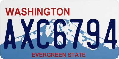 WA license plate AXC6794