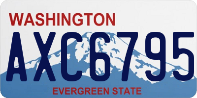 WA license plate AXC6795