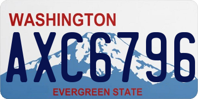 WA license plate AXC6796