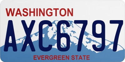 WA license plate AXC6797