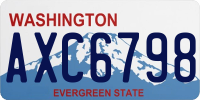WA license plate AXC6798