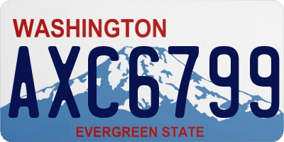 WA license plate AXC6799