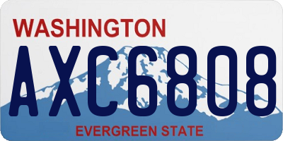 WA license plate AXC6808