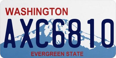 WA license plate AXC6810