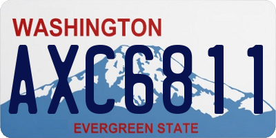 WA license plate AXC6811
