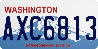 WA license plate AXC6813