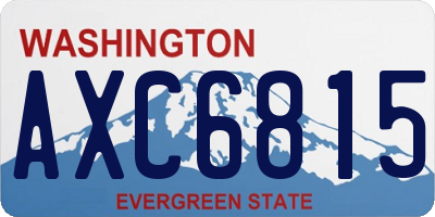 WA license plate AXC6815