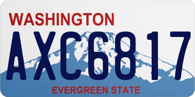 WA license plate AXC6817