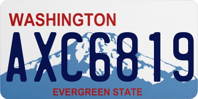 WA license plate AXC6819