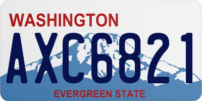 WA license plate AXC6821